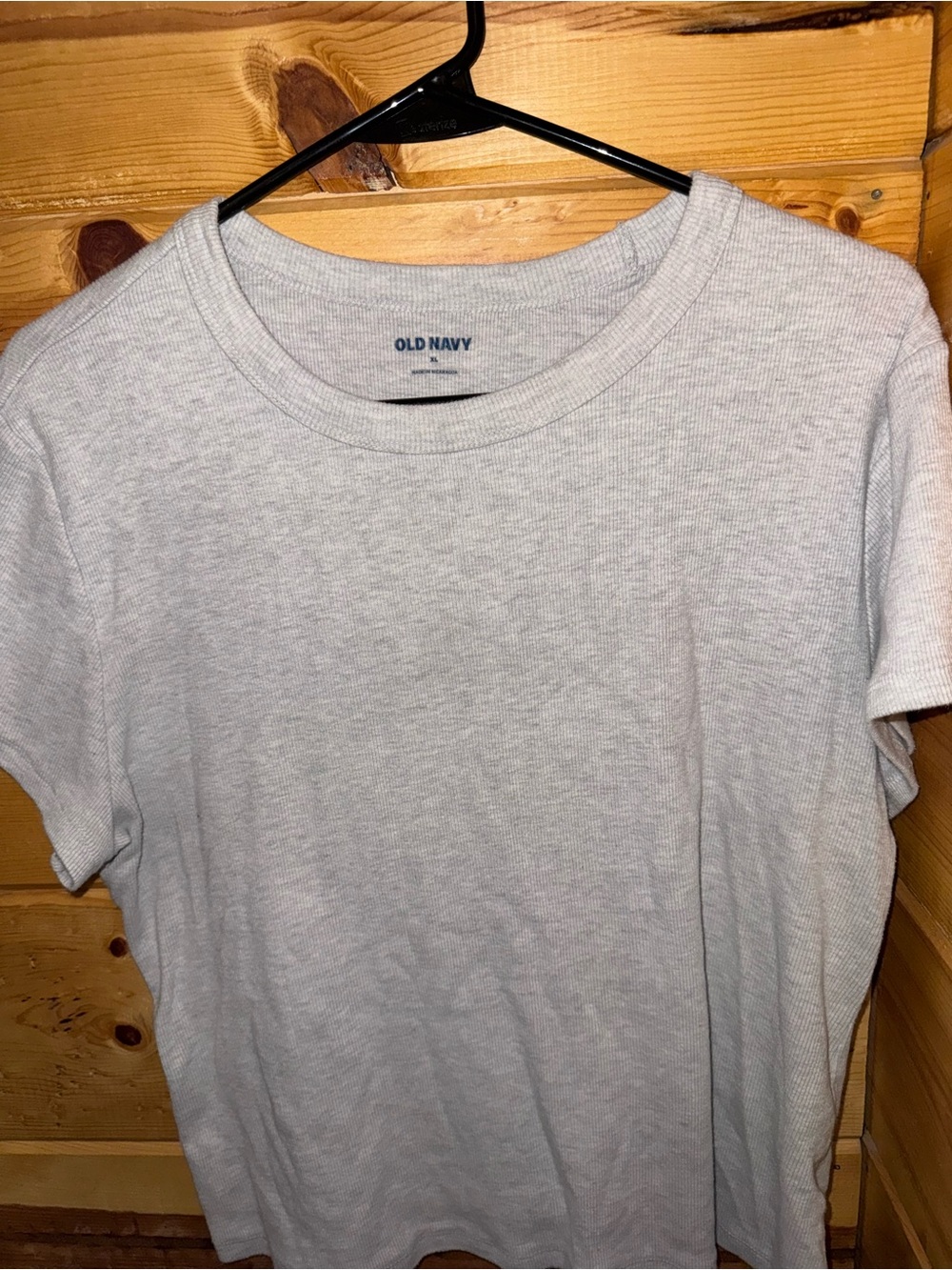 Old Navy Light Gray Short-Sleeve Women's Crewneck Tee